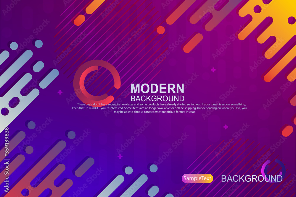 Design with a gradient of blue and purple, the outlines of abstract oblique color shapes Design with a gradient of blue and purple, the outlines of abstract oblique color shapes