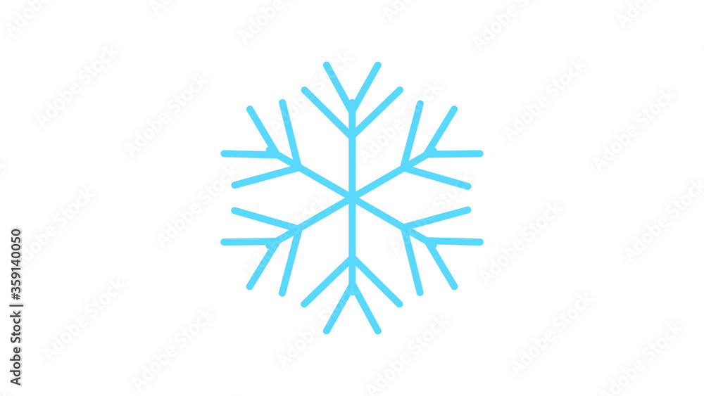 Snowflake icon on grey background. Snowflake icon on grey background.