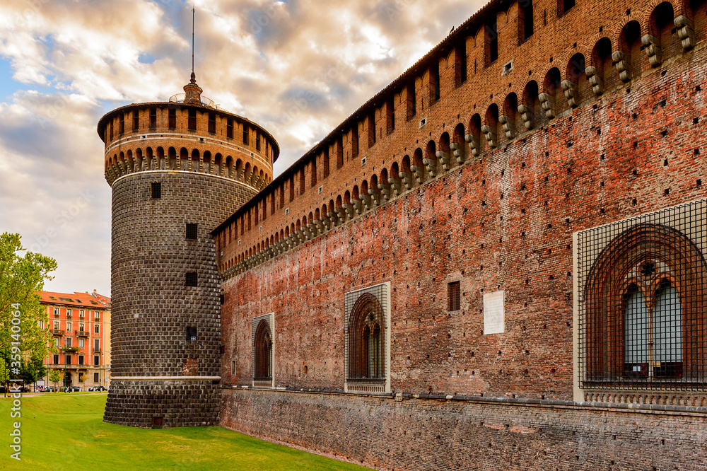 It's Sforza Castle (Castello Sforzesco), a castle in Milan, Italy. It was built in the 15th century by Francesco Sforza, Duke of Milan