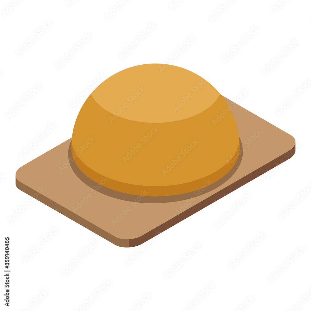 Flour bread icon. Isometric of flour bread vector icon for web design isolated on white background Flour bread icon. Isometric of flour bread vector icon for web design isolated on white background