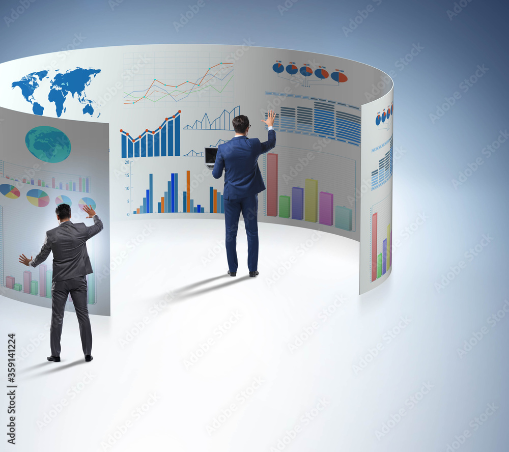 Concept of business charts and finance visualisation Concept of business charts and finance visualisation