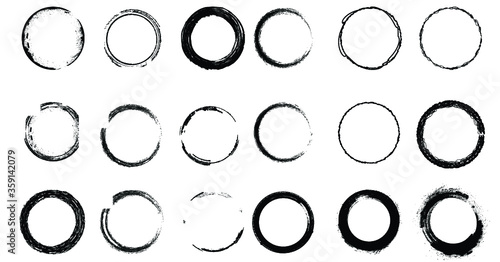 Grunge post Stamps Collection, Circles. Banners, Insignias , Logos, Icons, Labels and Badges Set . vector distress textures.blank shapes.