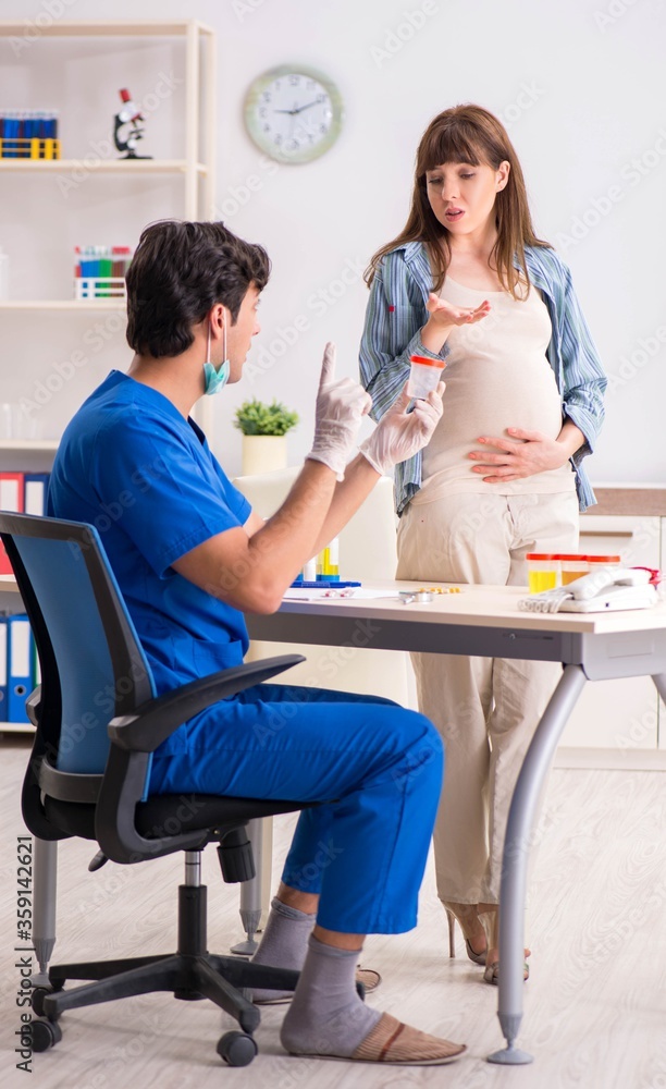 Pregnant woman visiting doctor for check-up Pregnant woman visiting doctor for check-up
