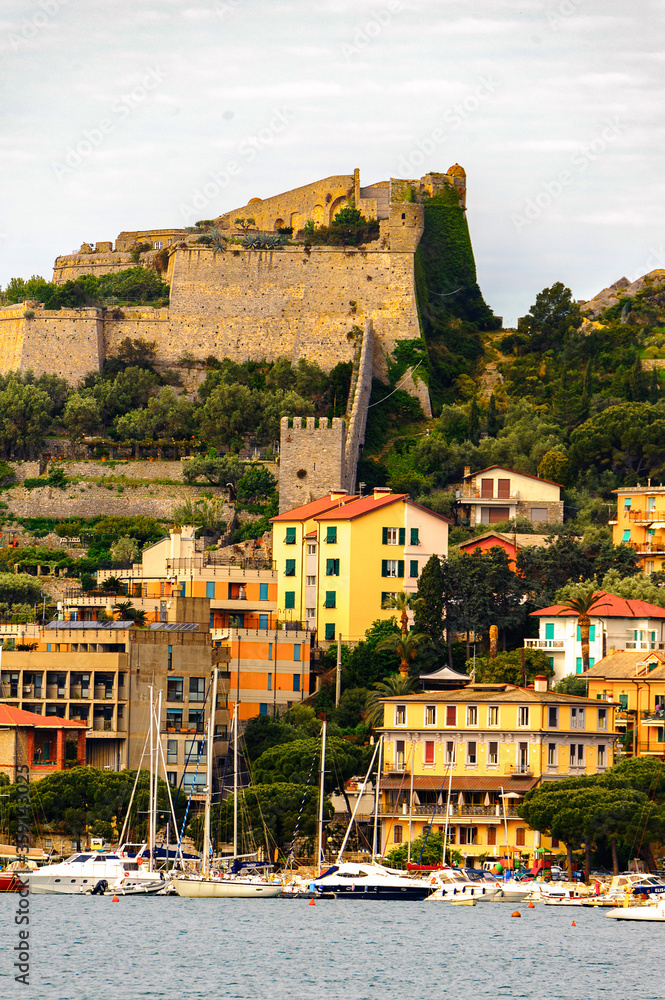It's Architecture of Porto Venere, Italy. Porto Venere and the villages of Cinque Terre are the UNESCO World Heritage Site.