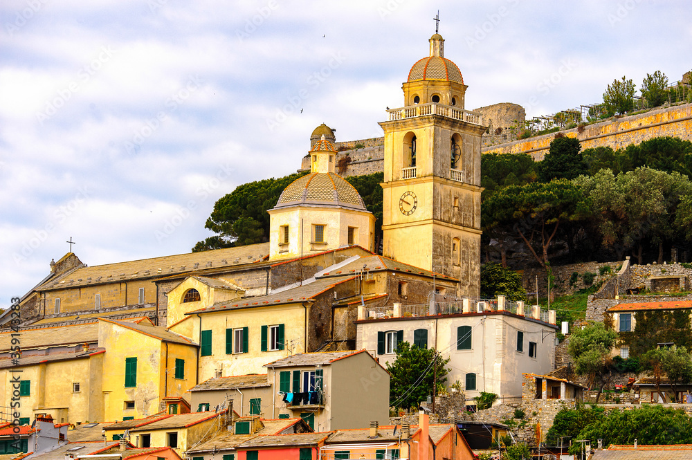 It's Church in Porto Venere, Italy. Porto Venere and the villages of Cinque Terre are the UNESCO World Heritage Site.