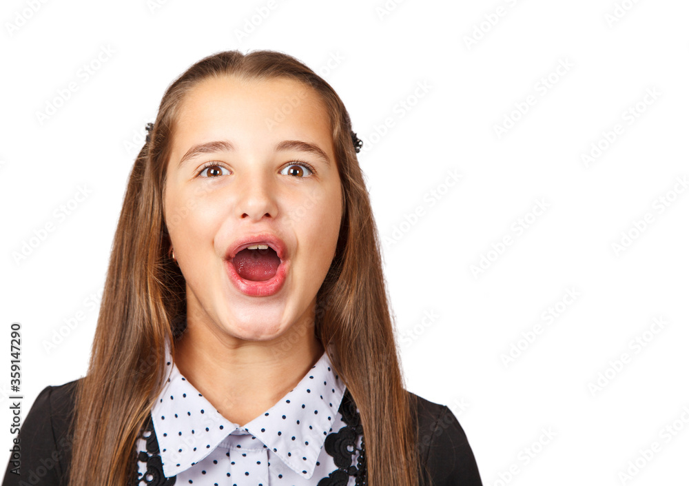teen girl making funny faces fooling around teen girl making funny faces fooling around