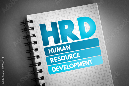 HRD - Human Resource Development acronym, business concept background