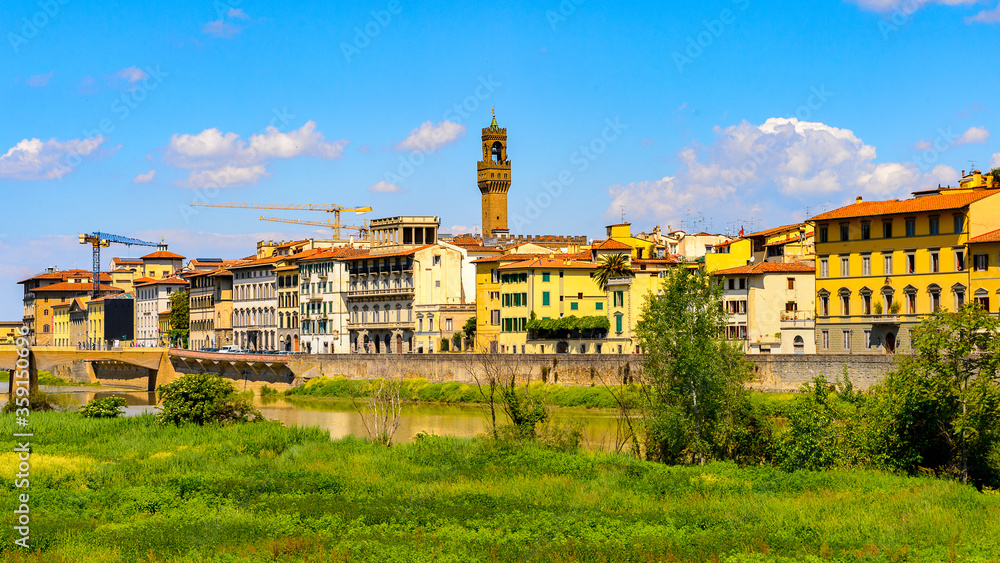 It's Coast of the river Arno of Florence, Italy.