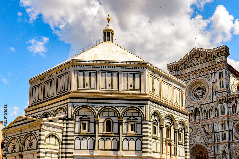 It's Cathedral of Santa Maria del Fiore in Tuscany, Florence, Italy.