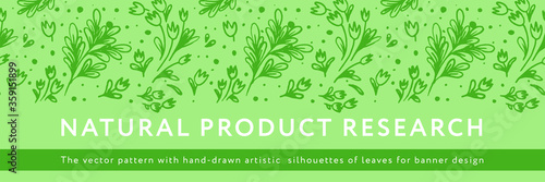 Vector natural banner template with flowers pattern. Tulips decoration with floral Illustrations for florist store, cosmetic label design, beauty banner template. Tulip background. Organic ornament.