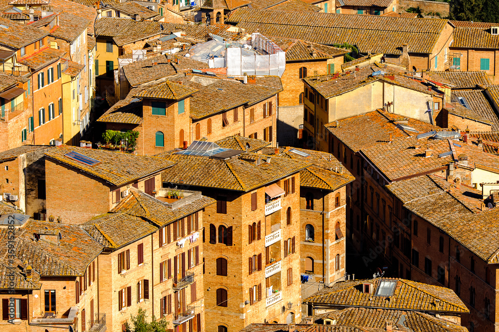 It's Roof tops of the Historic centre of Siena. UNESCO a World Heritage Site