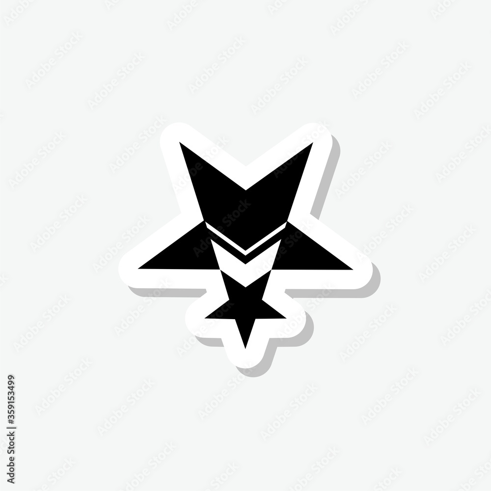 Star sticker logo isolated on gray background Star sticker logo isolated on gray background