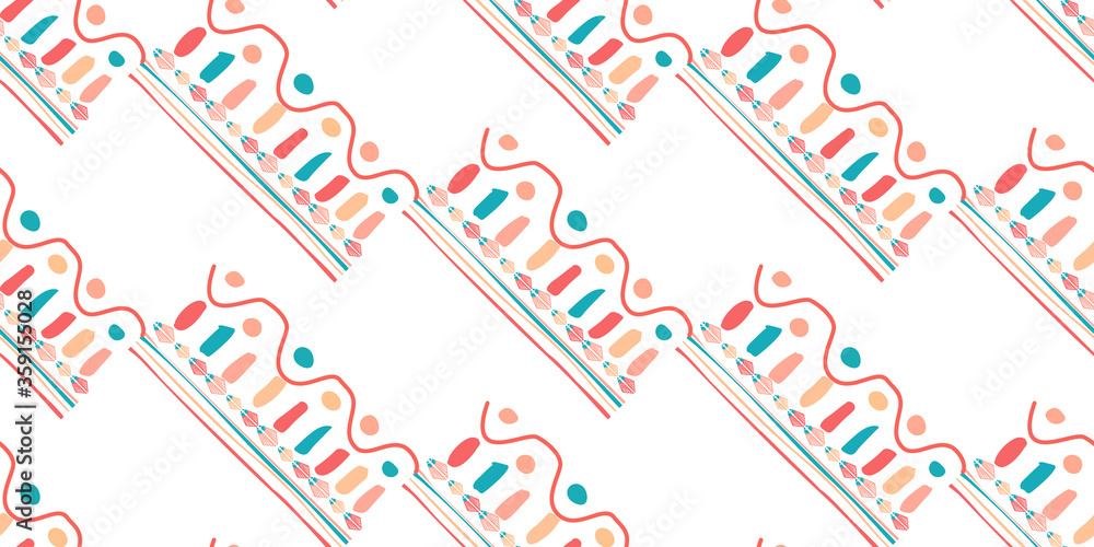 Color modern stripes seamless pattern hand drawn surface design for home.