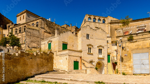 It s Street of Matera  Puglia  Italy. The Sassi and the Park of the Rupestrian Churches of Matera. UNESCO World Heritage site