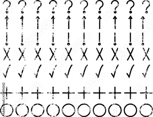 Grunge symbol collection . vector