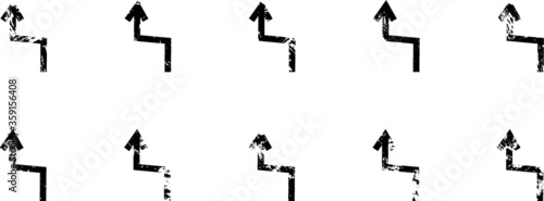 Grunge symbol collection . vector