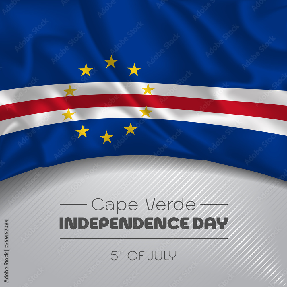 Cape Verde happy independence day greeting card, banner vector illustration Cape Verde happy independence day greeting card, banner vector illustration
