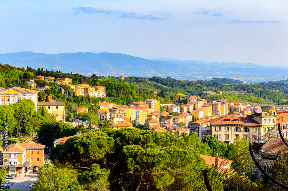 It's Panorama of Perugia, Umbria, Italy