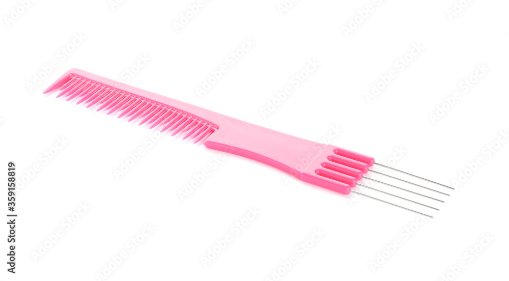 New pin tail comb isolated on white New pin tail comb isolated on white