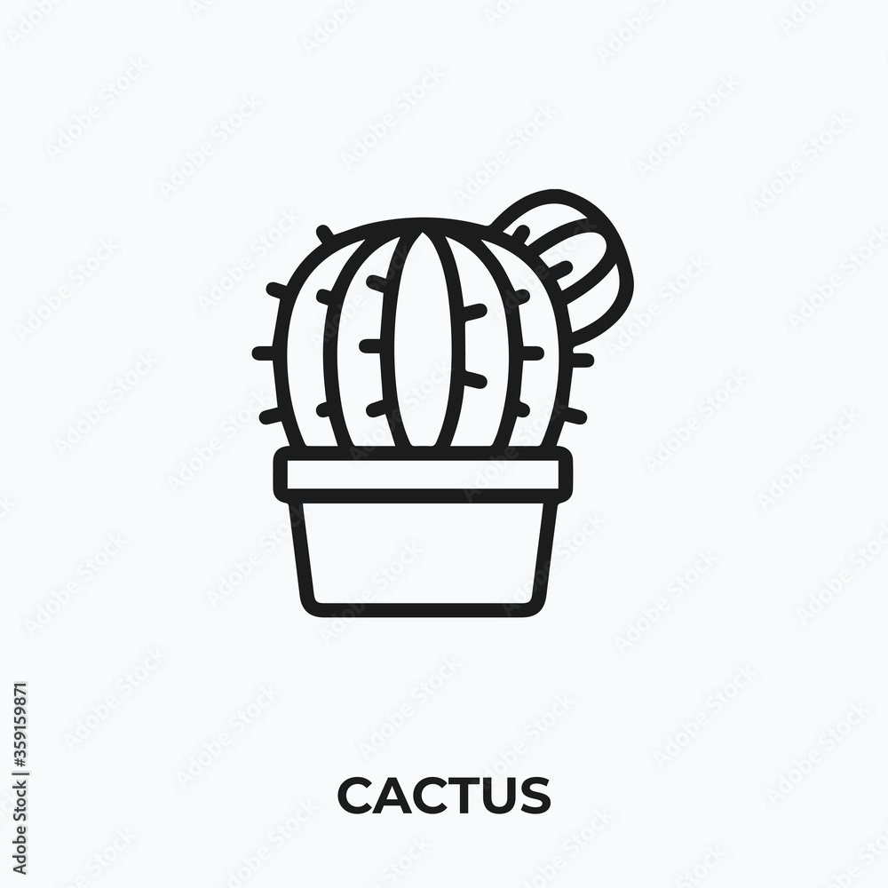 Fototapeta premium cactus icon vector. cactus sign symbol.