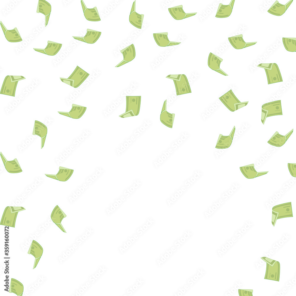 Cash banknote money fly and fall. Money rain Cash banknote money fly and fall. Money rain