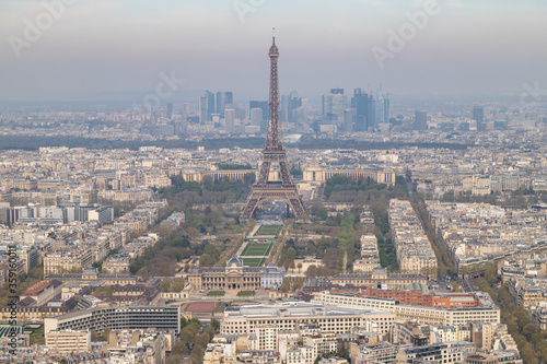 Aerial view from Tour Montparnasse at the city of Paris © Reiner