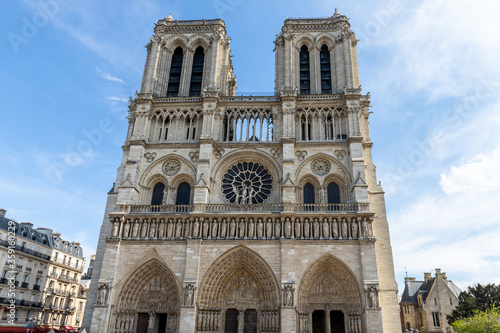 The front with two main towers of cathedral Notre Dame, Paris © Reiner