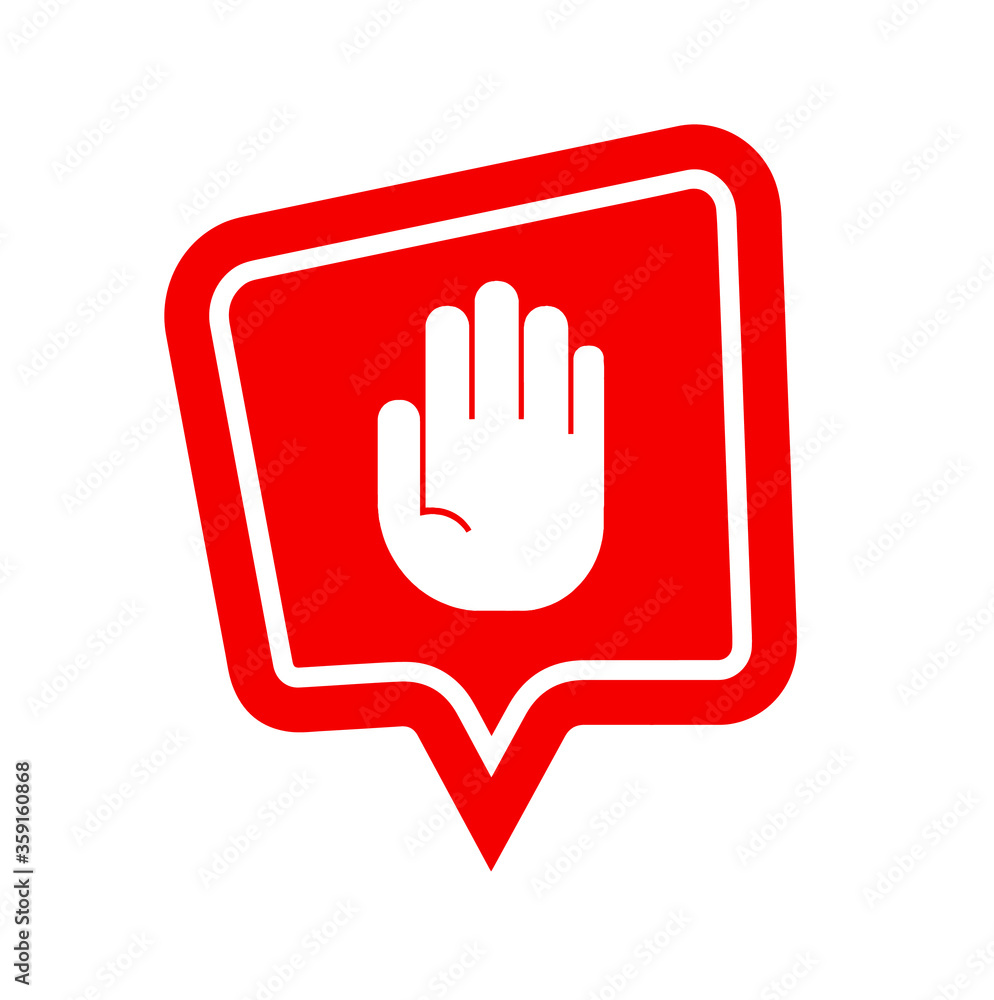 stop hand icon stop hand icon