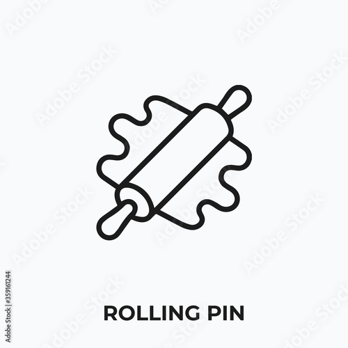 rolling pin icon vector. rolling pin sign symbol.