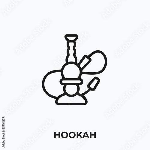 hookah icon vector. hookah sign symbol.