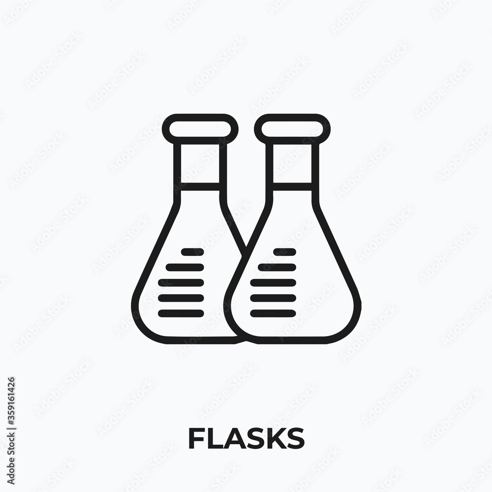 flasks icon vector. flasks sign symbol. flasks icon vector. flasks sign symbol.
