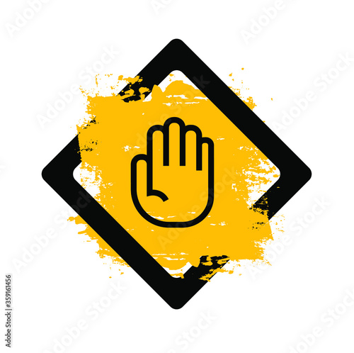 stop hand sign