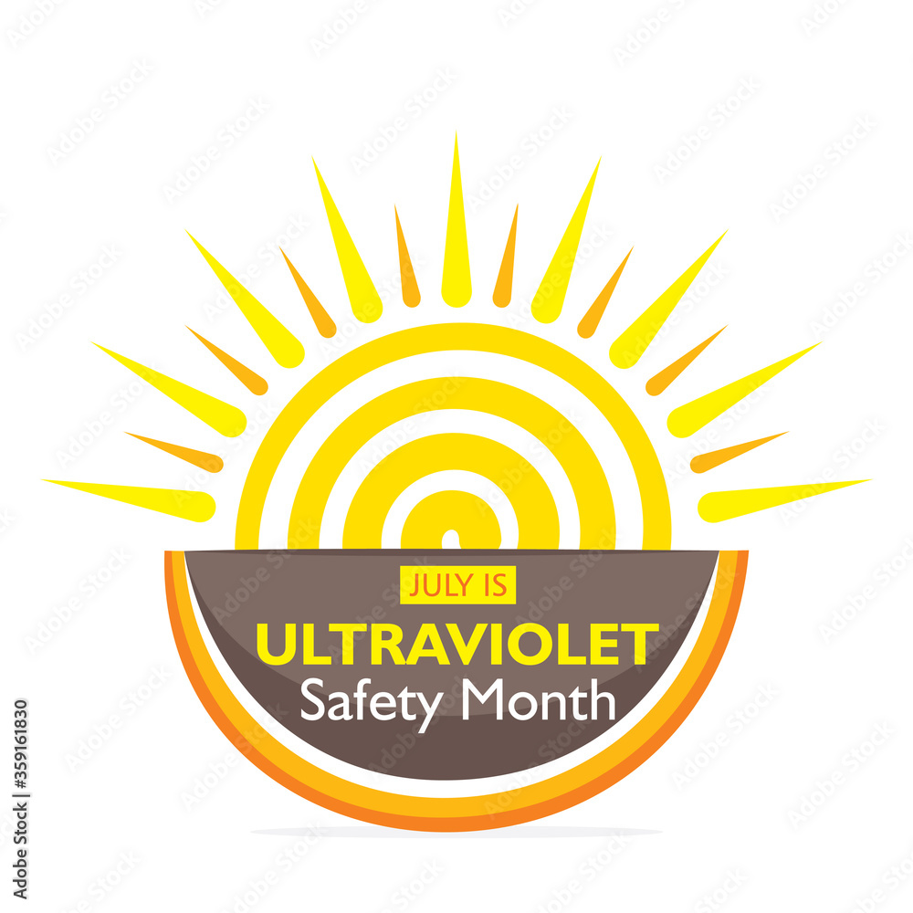 Fototapeta premium ultraviolet safety month awareness poster