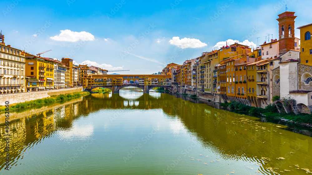 It's River Arno and the architecture of Florence, Italy
