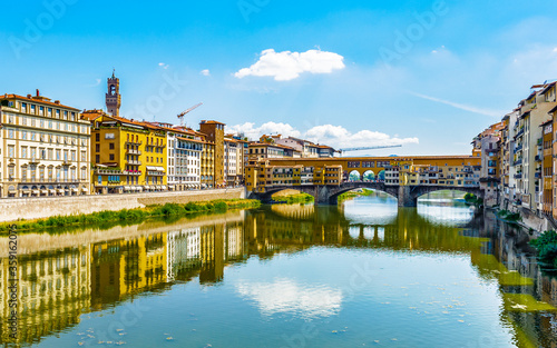 It s River Arno and the architecture of Florence  Italy