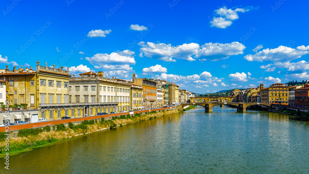 It's River Arno and the panorama of Florence