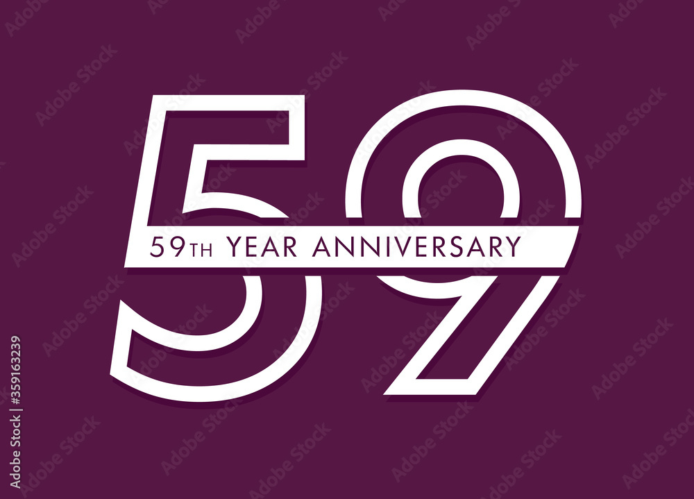 59 years anniversary image vector, 59th anniversary celebration logotype 59 years anniversary image vector, 59th anniversary celebration logotype