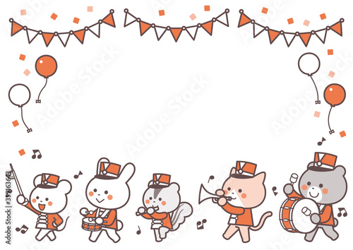 Animal marching band Marching Character Frame / Two Colors
