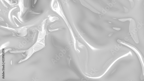 3D rendering of textile, white color.