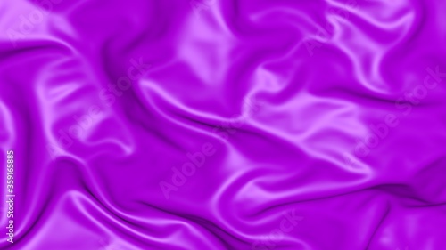 3D rendering of purple textile. purple background/