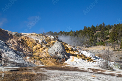 Mammoth hot springs photo