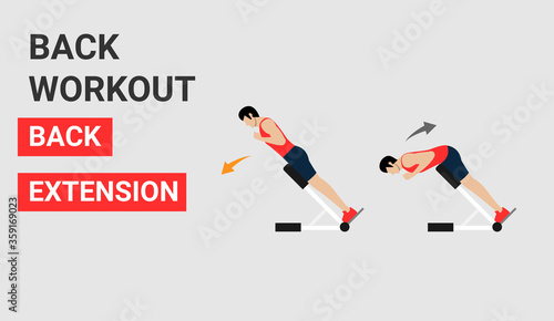 Fitness icon. back extension