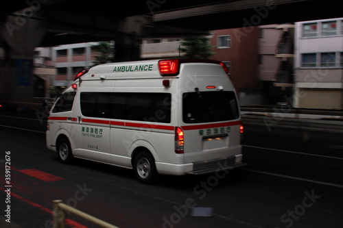 ambulance car on the street
