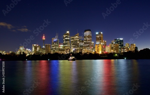 Panoramic view of Sydney skyline at night, Australia  © Soldo76