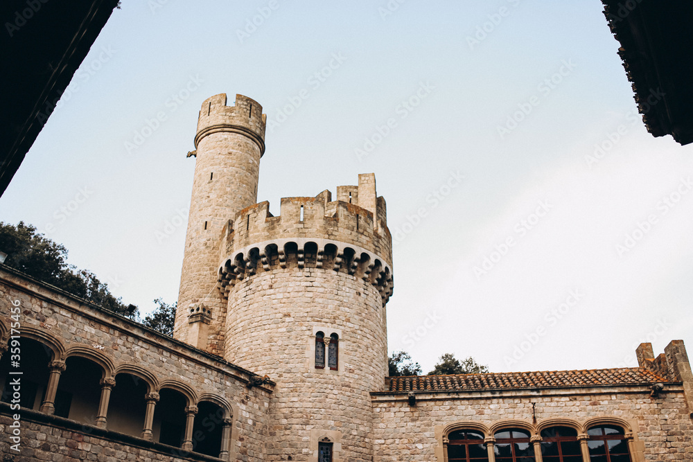 Wedding decoration of the ceremony in an old castle Wedding decoration of the ceremony in an old castle