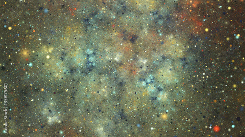 Abstract nebula. Fantastic space background. Digital fractal art. 3d rendering.