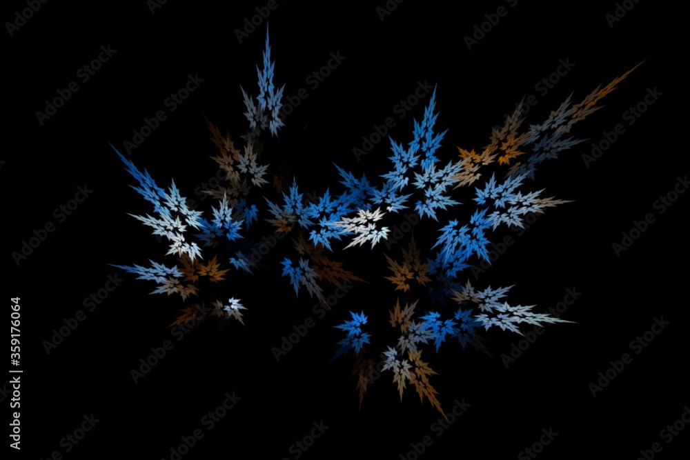 Glowing colorful winter snowflakes, Christmas theme. Abstract background for design. Glowing colorful winter snowflakes, Christmas theme. Abstract background for design.