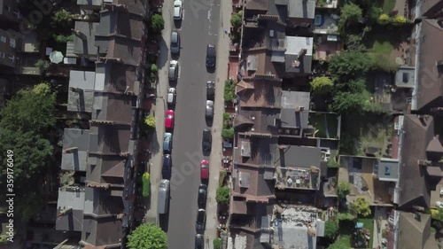 London Houses Top Down Shot Aerial Drone photo
