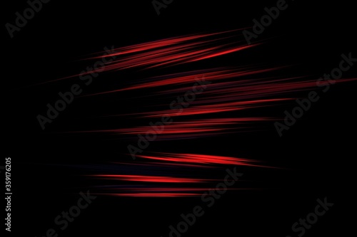 Abstract red lightning bolts in black background