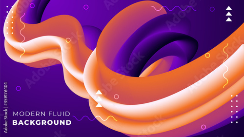 Modern Abstract background with 3d fluid shapes